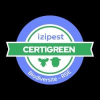 Logo de la certification izipest Certigreen — Biodiversité et RSE